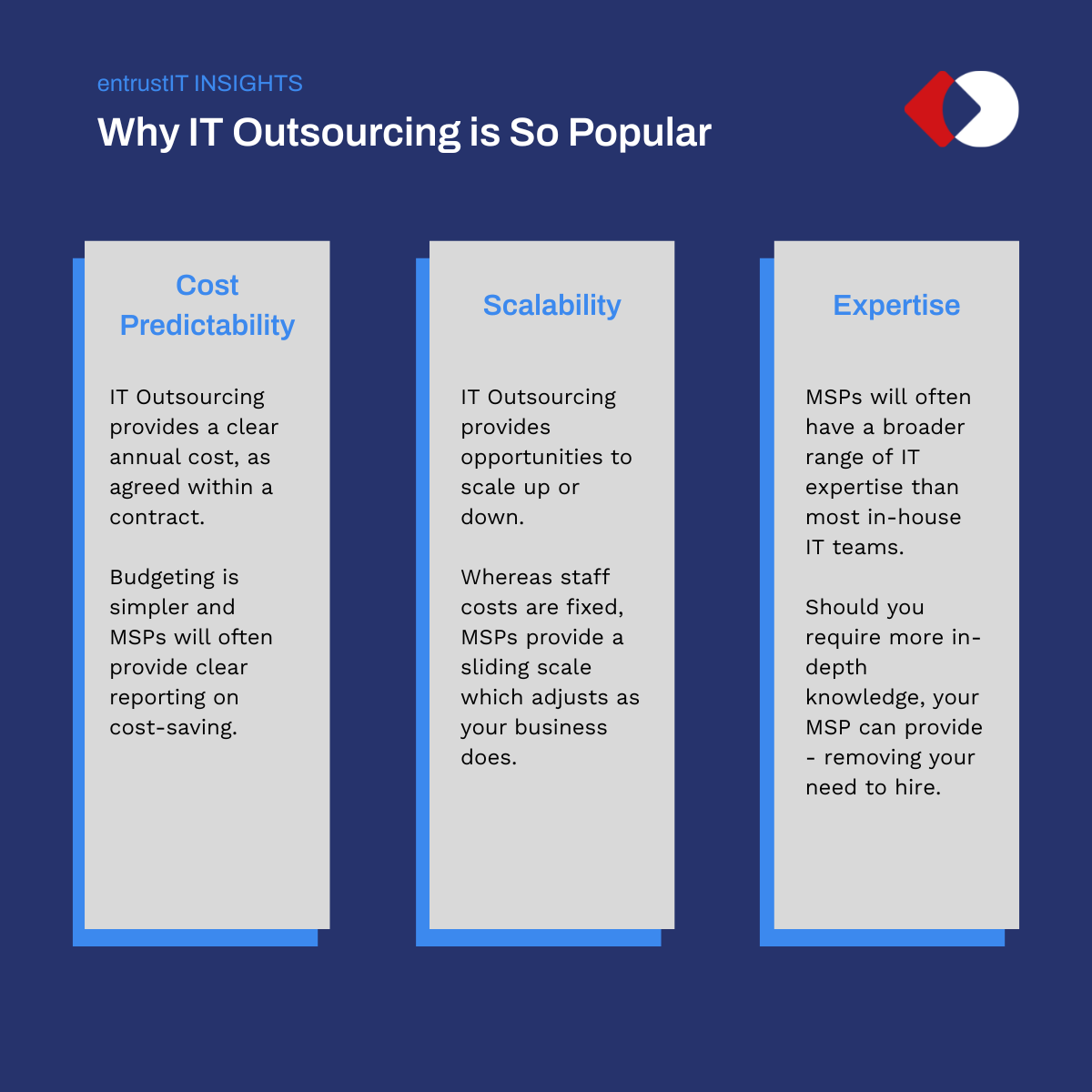 Why is outsourcing IT better than in-house IT?