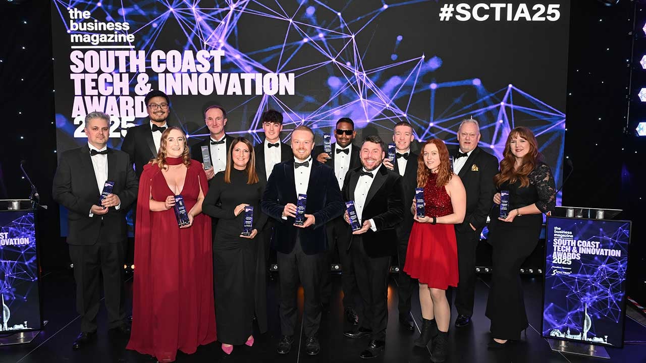 Lineup of the Winners at South Coast Tech & Innovation Awards 2025
