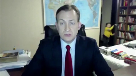 BBC News interview is interrupted by children